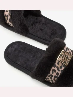 Chaussons imprimé animal discret