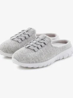 Chaussons sneakers à enfiler, légèrement chinées