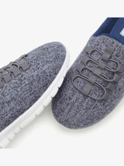 Chaussons sneakers à enfiler, légèrement chinées