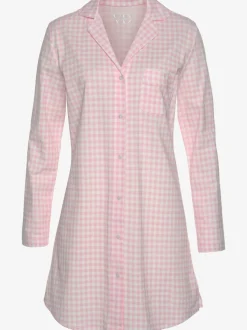Chemise de nuit, col à revers et poche poitrine