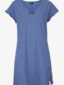 Chemise de nuit coupe courte et rayures tendance