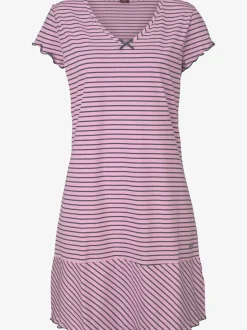 Chemise de nuit coupe courte et rayures tendance