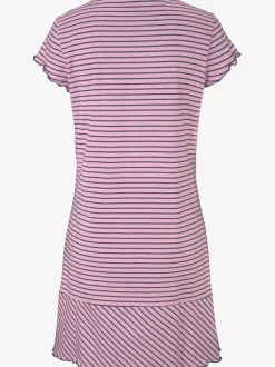 Chemise de nuit coupe courte et rayures tendance