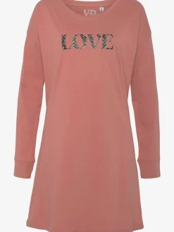 Chemise de nuit courte avec grand imprimé devant