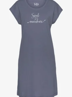 Chemise de nuit courte avec imprimé devant