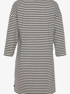 Chemise de nuit courte à rayures en fils teintés