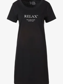 Chemise de nuit décontractée avec imprimé devant
