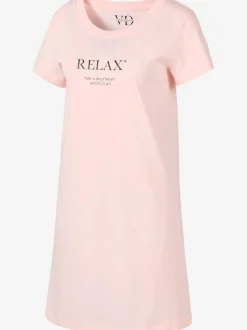 Chemise de nuit décontractée avec imprimé devant