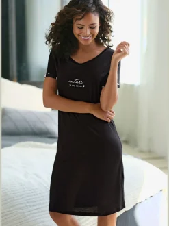 Chemise de nuit à encolure ronde