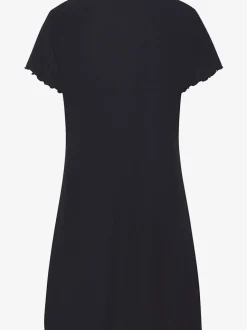Chemise de nuit en matière côtelée