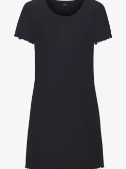 Chemise de nuit en matière côtelée