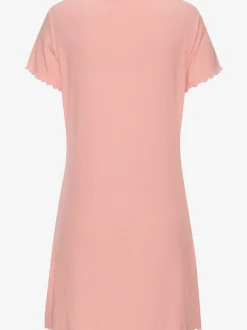 Chemise de nuit en matière côtelée