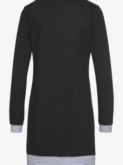 Chemise de nuit motif noir-blanc