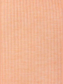 Chemise de nuit robe de nuit longueur mollet en matière côtelée élastique