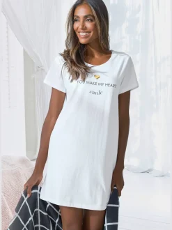 Chemise de nuit t-shirt de nuit avec imprimé devant