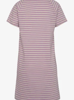 Chemise de nuit t-shirt de nuit rayé avec broderie