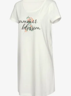 Chemise de nuit t-shirt de nuit à imprimé floral devant