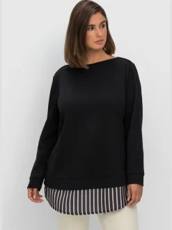 Chemise à manches longues 2 en 1 coupe droite