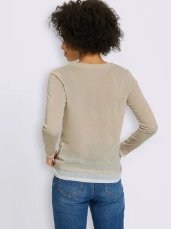 Chemise à manches longues 2 en 1 look 2 en 1