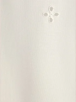 Chemisier avec broderie et volants à l'encolure manches bouffantes