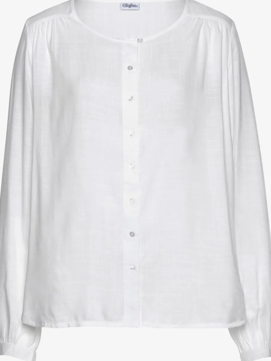 Chemisier avec patte de boutonnage et ourlet arrondi
