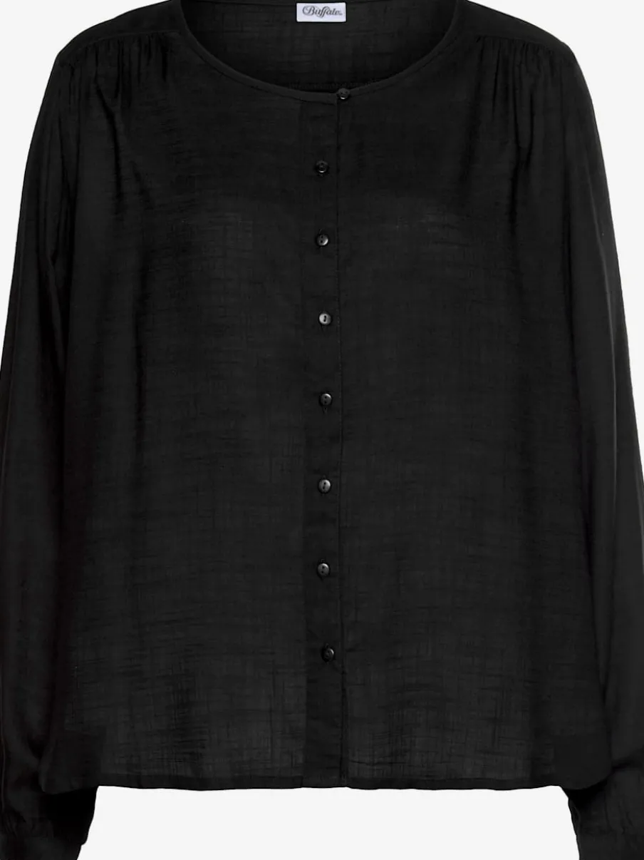 Chemisier avec patte de boutonnage et ourlet arrondi