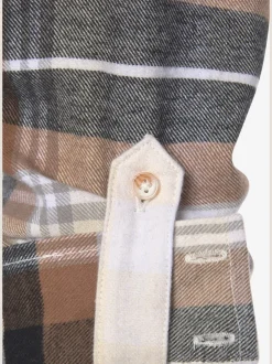 Chemisier à carreaux avec col chemise et manches longues