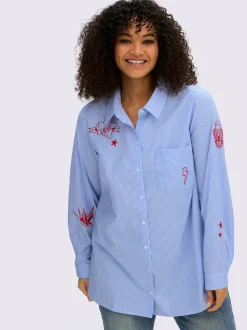 Chemisier en coton ourlet arrondi
