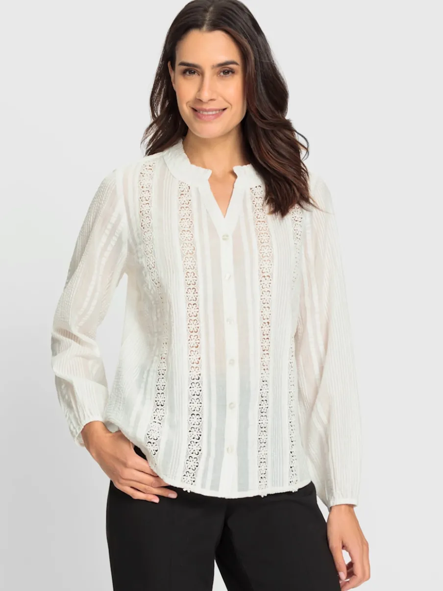 Chemisier en dentelle pur coton