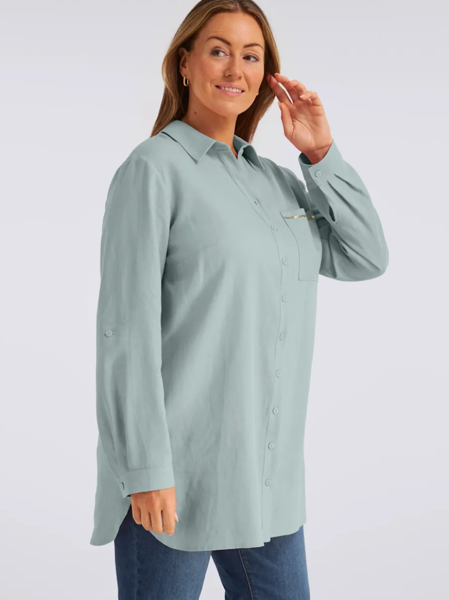 Chemisier en lin mélange lin et viscose