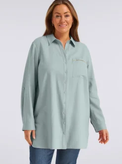 Chemisier en lin mélange lin et viscose