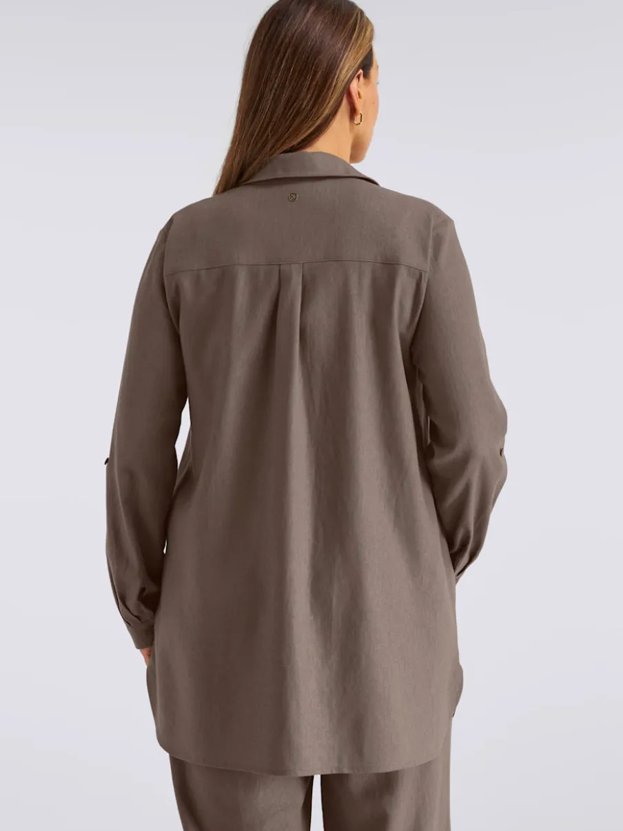 Chemisier en lin mélange lin et viscose