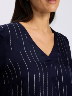 Chemisier en satin petites pierres brillantes fantaisie