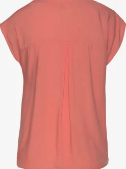 Chemisier en V avec boutons et manches courtes en viscose