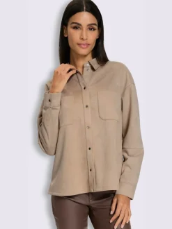 Chemisier imitation cuir velours douce