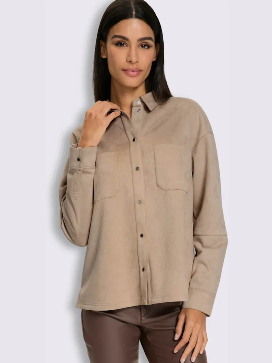 Chemisier imitation cuir velours douce