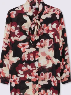 Chemisier lavallière joli motif floral