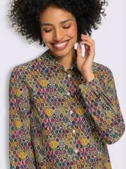 Chemisier élégant motif décoratif