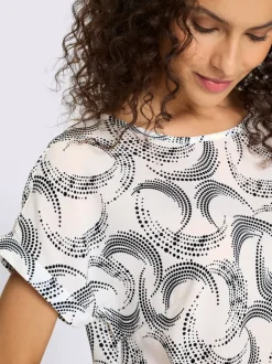 Chemisier léger en polyester recyclé à motif abstrait