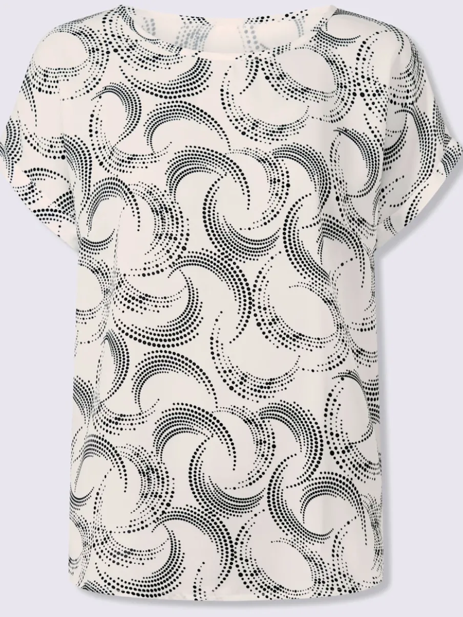 Chemisier léger en polyester recyclé à motif abstrait