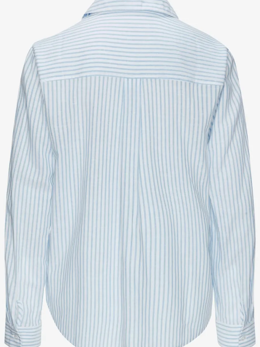 Chemisier à manches longues avec col chemise et détails floraux