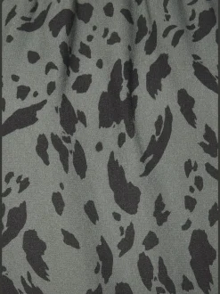 Chemisier à manches longues en tissu léger à motifs léopard