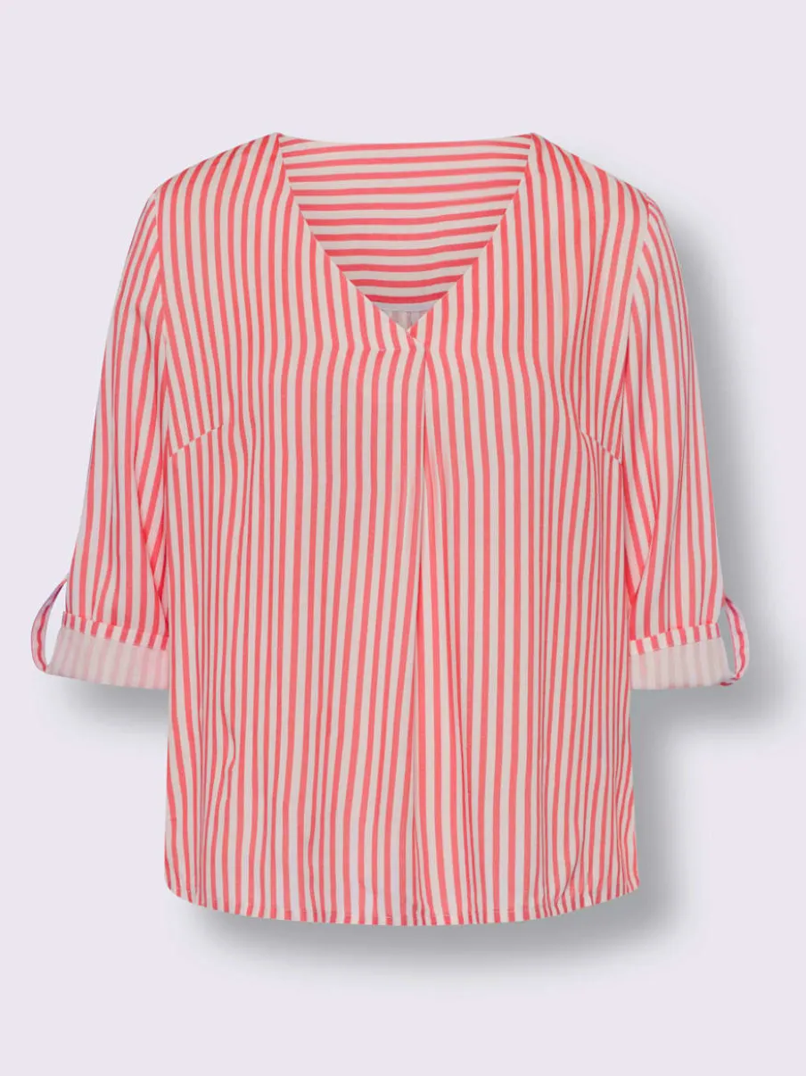 Chemisier à rayures en viscose douce et fluide