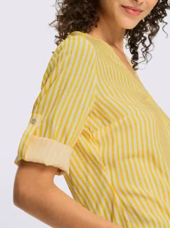 Chemisier à rayures en viscose douce et fluide