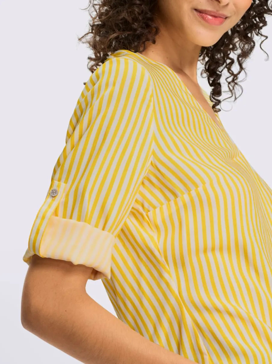Chemisier à rayures en viscose douce et fluide