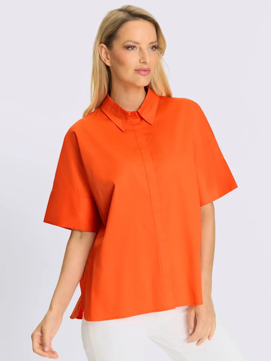 Chemisiers amples à col chemise et manches courtes