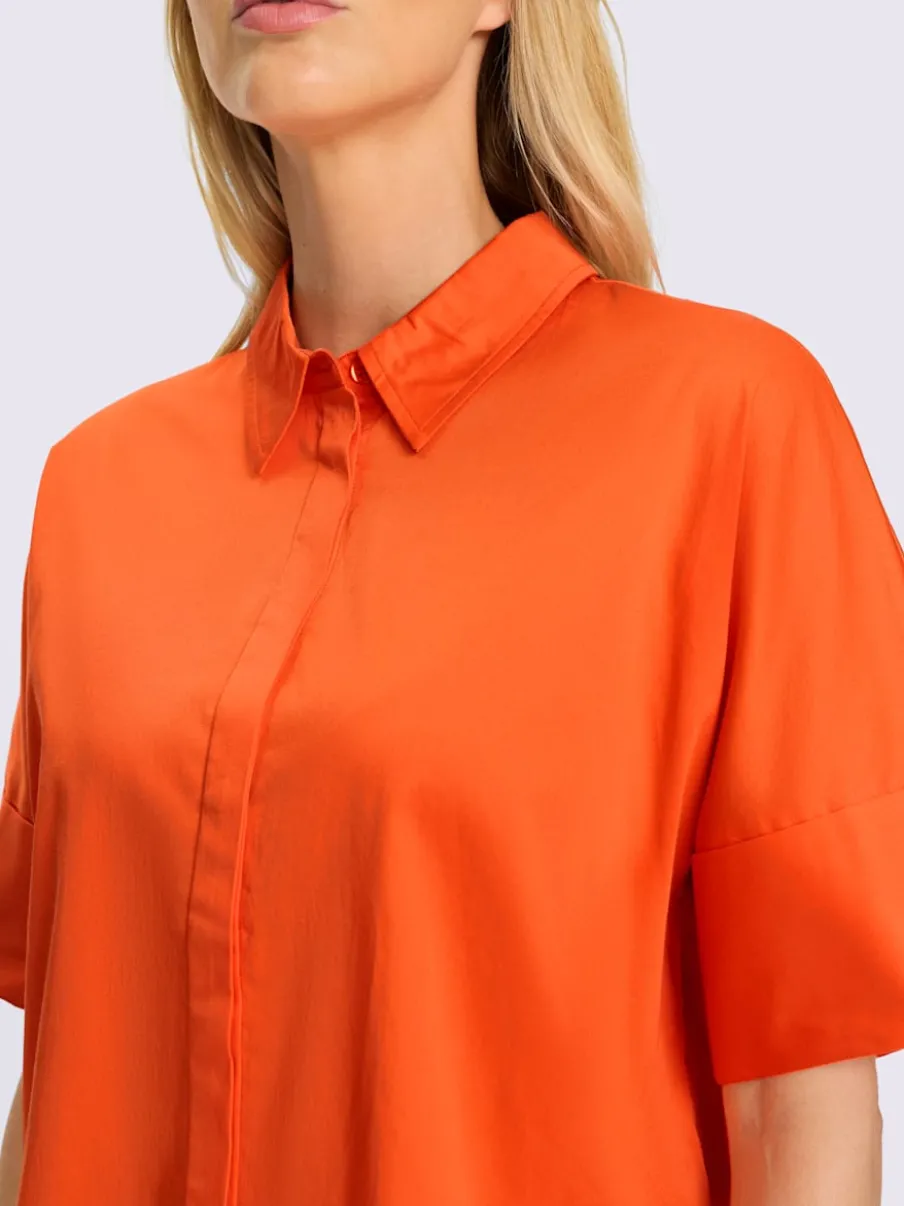 Chemisiers amples à col chemise et manches courtes