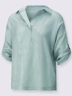 Chemisiers avec col chemise et manches retroussables élégantes