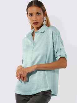 Chemisiers avec col chemise et manches retroussables élégantes