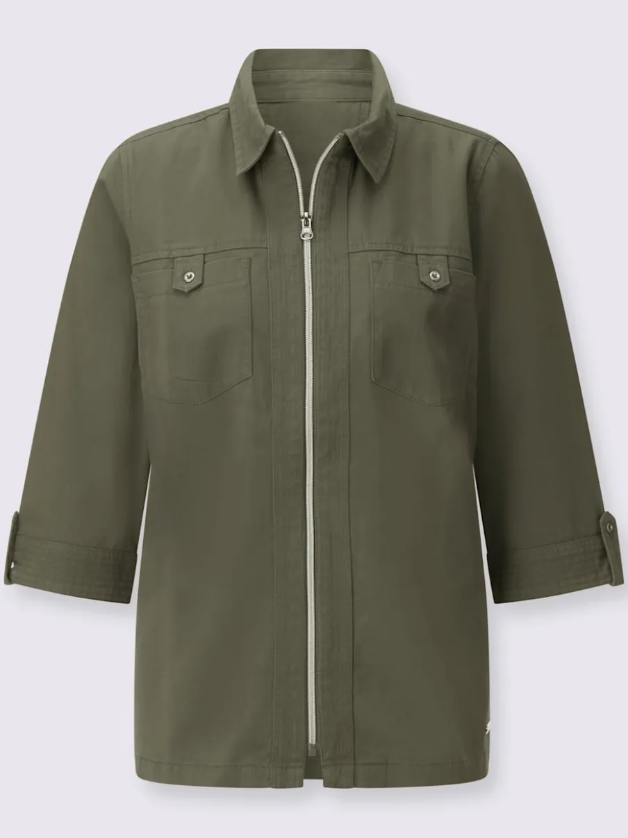 Chemisiers en jean avec col chemise et poches
